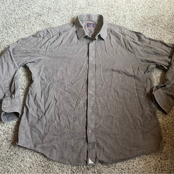 UNTUCKit button down shirt XXL Flannel Brown - Picture 3 of 5